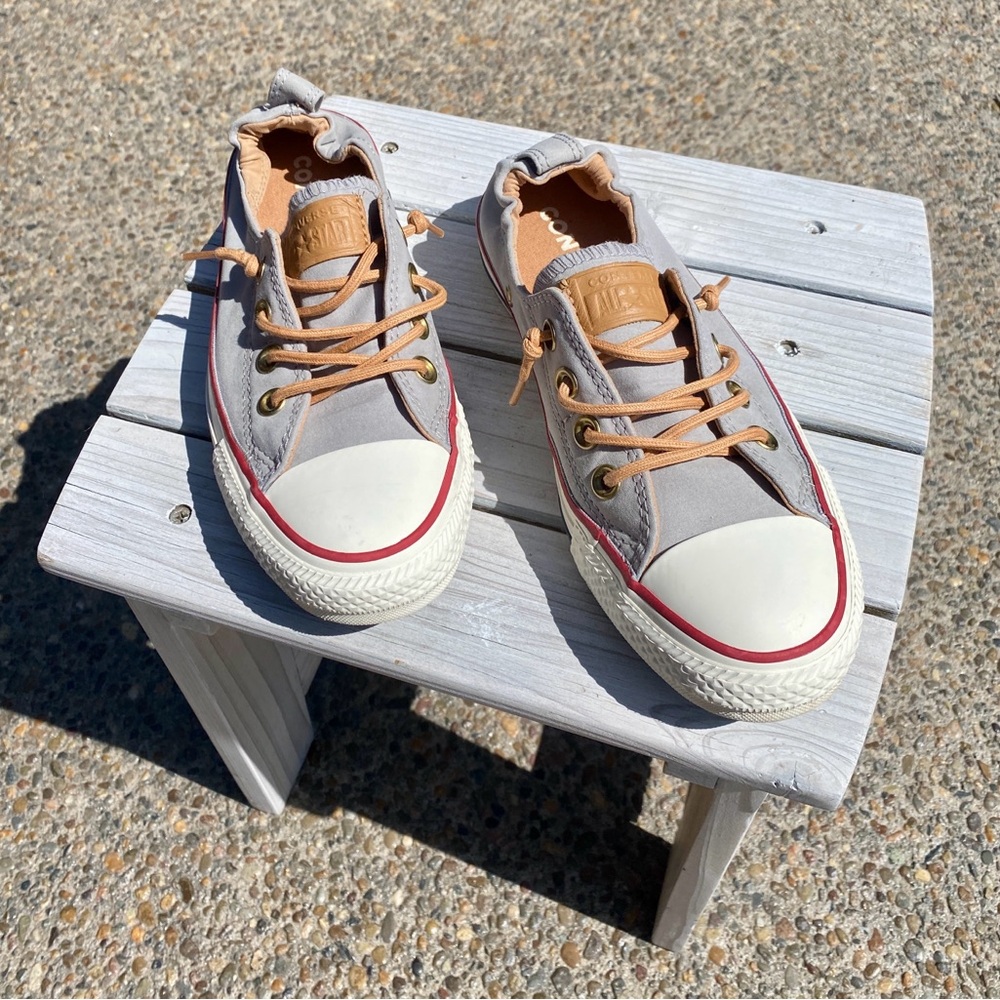 Converse Gray and White Sneakers Classic Canvas Design